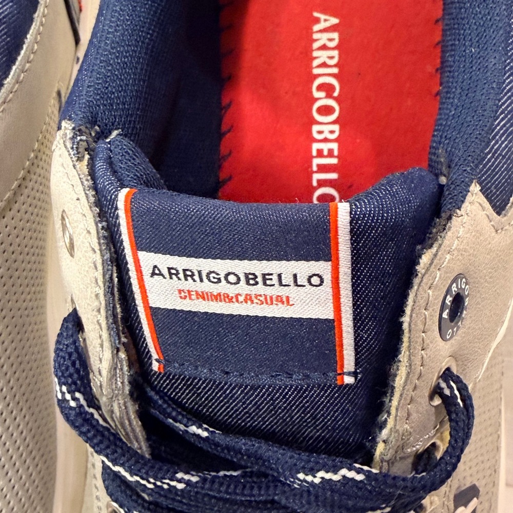 Arrigo Bello Men's Gray Navy Casual Sneakers Size 10 US A0174-4 - Picture 12 of 15